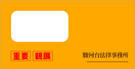 駿河台法律事務所から届いた封筒